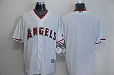 Los Angeles Angels Of Anaheim Blank White New Cool Base Stitched Baseball Jersey,baseball caps,new era cap wholesale,wholesale hats